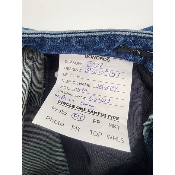 Bonobos Men's Inkblot Blue Tailored Fit Jeans Size 32×32 - Picture 8 of 10
